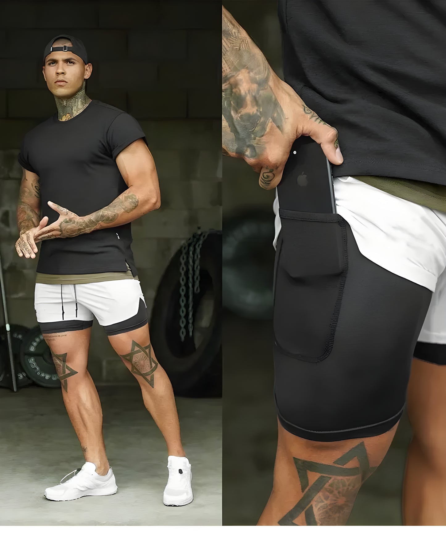 FlexiFit™ Shorts -Sportshorts med flera fickor