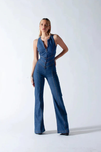 Nora™- Hart Denim Jumpsuit